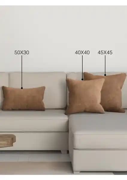 Perle HOME Daily Serisi Kahverengî Kırlent Yastık Kılıfı Modern ve Dayanıklı Tasarım