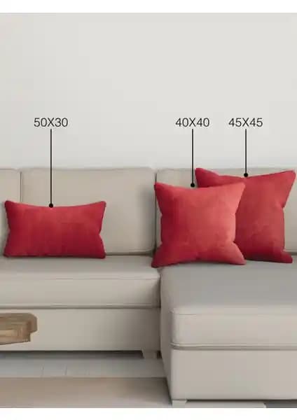 Perle HOME Daily Serisi Kırmızı Kırlent Kılıfı Şıklık ve Dayanıklılığı Bir Arada Sunar