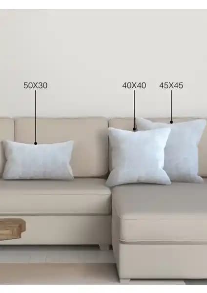 Perle Home Günlük Serisi Beyaz Kırlent Yastık Kılıfı Modern ve Dayanıklı Dekorasyon Ürünü