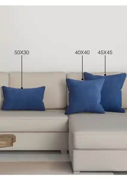 Perle Home Safir Rengi Kırlent Kılıfı Modern ve Dayanıklı Dekorasyon Ürünü
