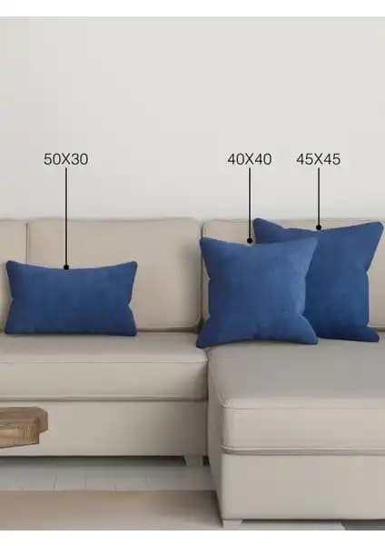 Perle Home Safir Rengi Kırlent Kılıfı Modern ve Dayanıklı Dekorasyon Ürünü