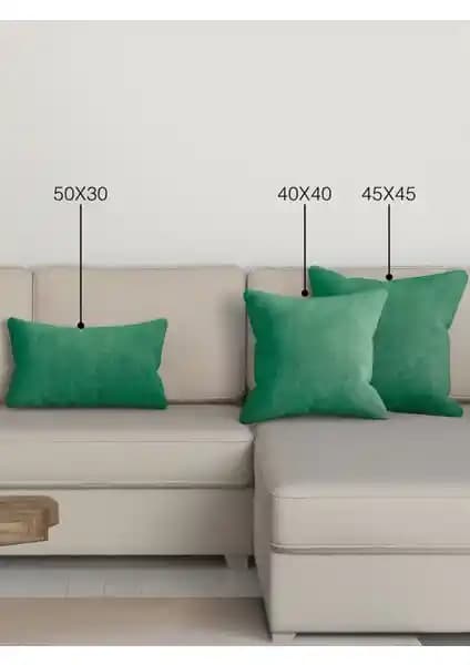 Perle Home Zümrüt Yeşili Kırlent Yastık Kılıfı Günlük Kullanım İçin Şık ve Dayanıklı Tasarım