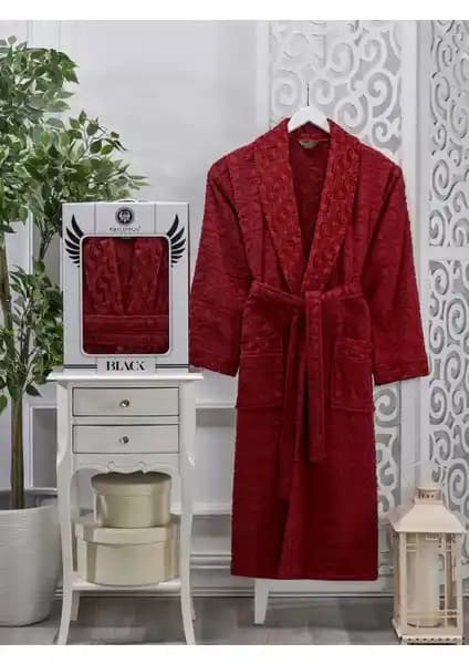 Philippus Vespira Bordo Erkek Bornozu: Doğal Pamuk ve Şıklığın Modern Buluşması (75-90 karakter)