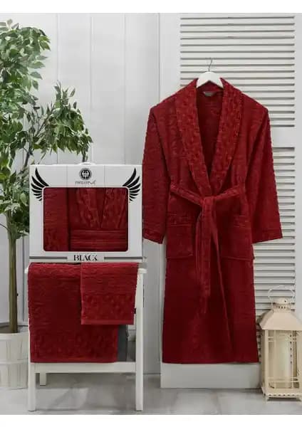 Philippus Vespira Erkek Şalyaka Bornoz Seti: Konfor ve Şıklık Sunan Yüksek Kaliteli Banyo Takımı