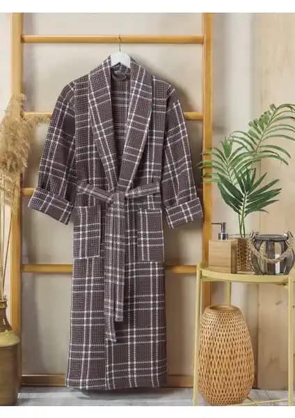 Philippus Yazlık Ekose Erkek Bornoz Şıklık ve Konforu Bir Arada Sunar