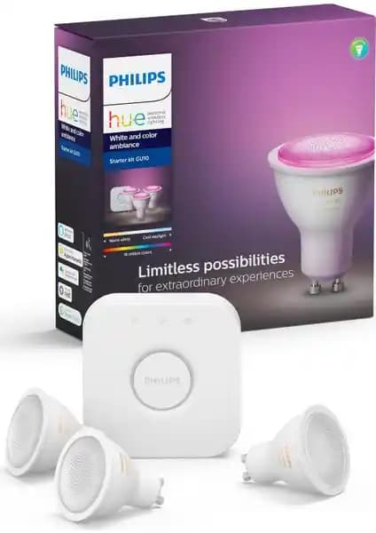 Philips Hue Renkli Akıllı Spot Başlangıç Seti: Enerji Tasarruflu ve Kullanıcı Dostu Aydınlatma Çözümü