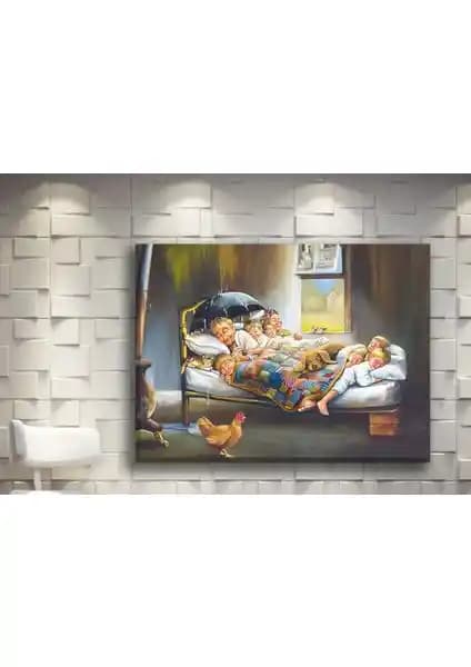 Pia Hediyelik Kanvas Tablo Mutluluğun Resmi Estetik ve Kalitenin Buluşması