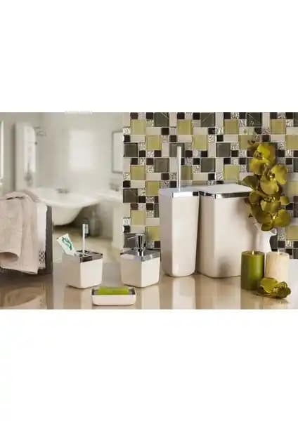 Primanova Toskana 5 Parça Banyo Seti Bej ve Krom Detaylarla Modern ve Dayanıklı Tasarım