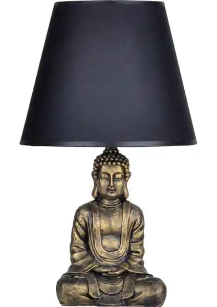 qdec Buda Abajur Gold Siyah Modern ve Şık İç Mekan Aydınlatma Çözümü