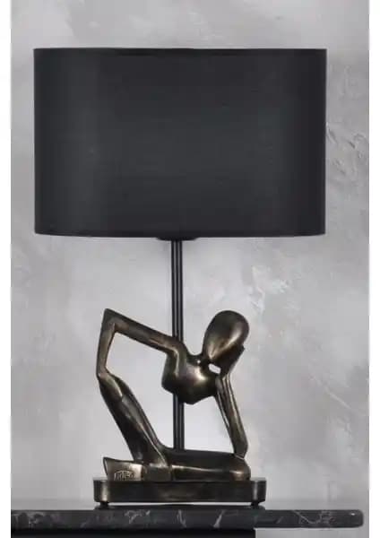 Qdec Modern İnsan Abajur Gold Siyah Şık ve Fonksiyonel Tasarım İçin Uygun Seçenek