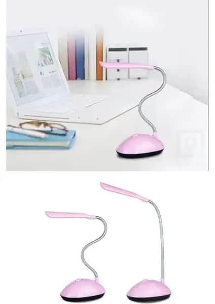 Qniay Pilli Bükülebilir LED Masa Lambası Pembe Modern ve Taşınabilir Aydınlatma Çözümü