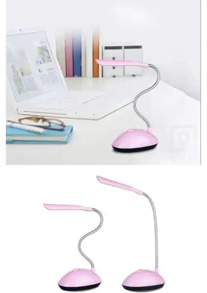 Qniay Pilli Bükülebilir LED Masa Lambası Pembe Modern ve Taşınabilir Aydınlatma Çözümü