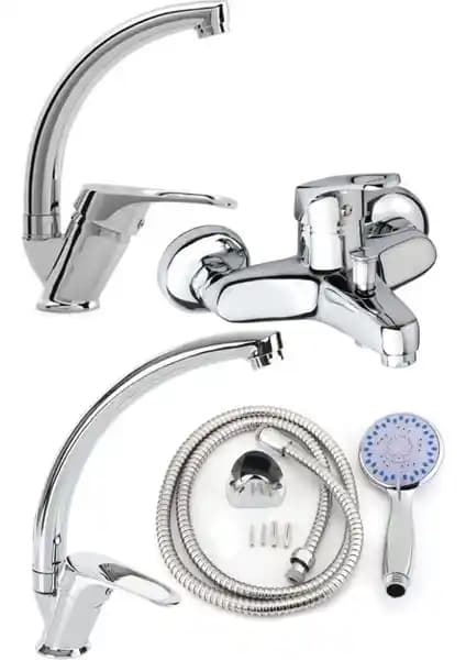 Rainex 4'lü Banyo Batarya Seti Modern Tasarım ve Uzun Ömürlü Kullanım İçin