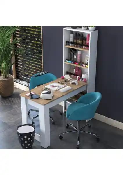 Rani BJ113 Raflı Manikür ve Makyaj Masası: Modern ve Fonksiyonel Tasarım Özellikleri