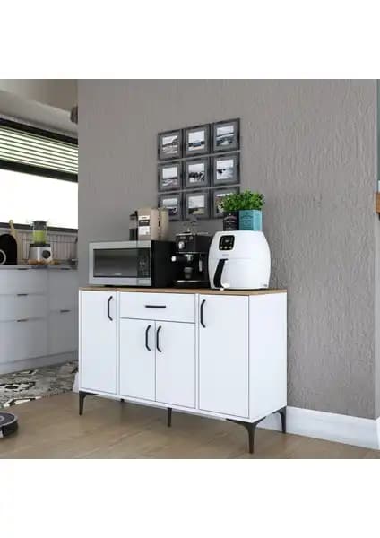 Rani JE136 Kahve Köşesi Çok Amaçlı Dolap Modern ve Şık Depolama Çözümü