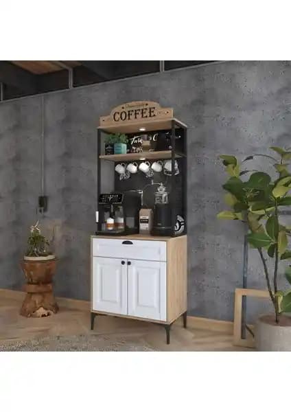 Rani JE157 Işıklı Kahve Köşesi: Modern ve Fonksiyonel Tasarım ile Küçük Alanlara Şıklık