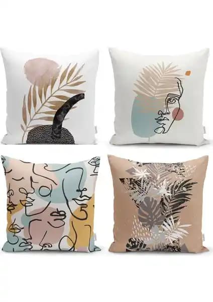 RealHomes Bohem Motifler 4'lü Kırlent Kılıfı Seti ile Evinize Şıklık Katın