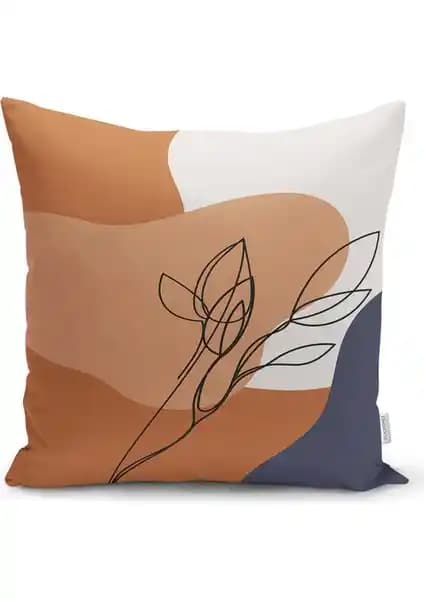 RealHomes Pastel Yaprak Desenli Yastık Kılıfı Modern İç Mekan Dekoru İçin