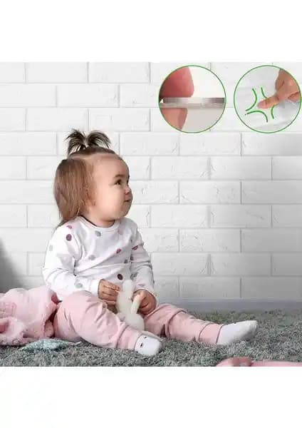 Renkli Duvarlar Kendinden Yapışkanlı Beyaz Panel 70x38cm Modern ve Pratik Dekorasyon Çözümü