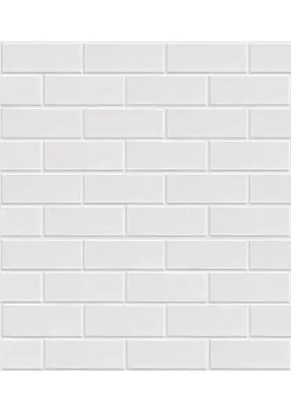 Renkli Duvarlar NW63 Beyaz Tuğla Desen Paneli Modern İç Mekanlar İçin Şık ve Dayanıklı Dekorasyon Çözümü