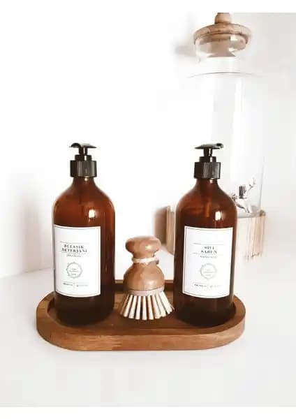 Reoona 2'li Sıvı Sabun ve Bulaşık Deterjanı Şişesi Seti Modern ve Şık Tasarımla Dekorasyonunuza Zarif Dokunuş