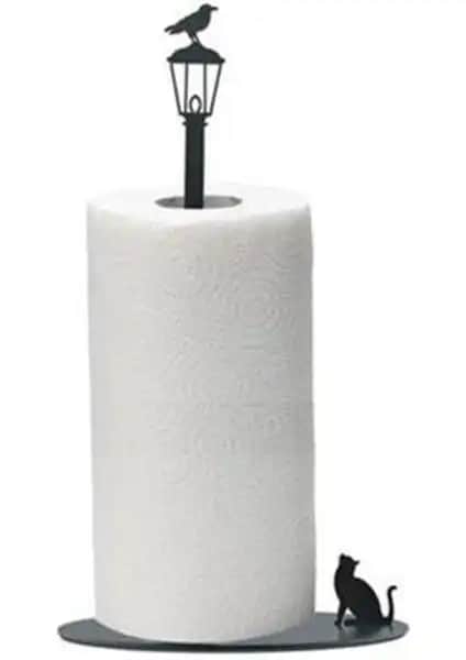 Risingmaber Dekoratif Metal Kedi ve Kuş Figürlü Kagıt Havlulukları Modern ve Şık Tasarım