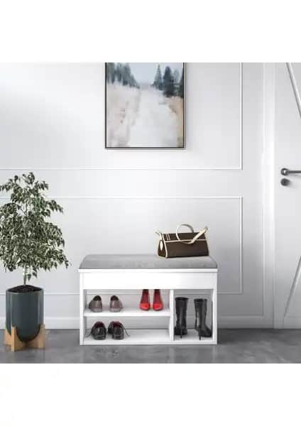 Ruum Store Pera Açılır Oturaklı Bölmeli Ayakkabılık Modern ve Fonksiyonel Tasarım