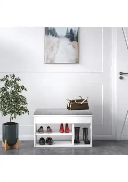 Ruum Store Pera Açılır Oturaklı Bölmeli Ayakkabılık Modern ve Fonksiyonel Tasarım