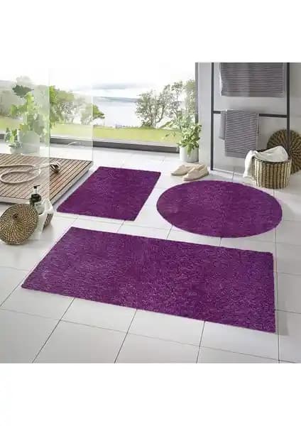 Sarar XL Büyük Boy Banyo Paspası Üçlü Takım: Estetik ve Güvenli Banyo Dekorasyonu