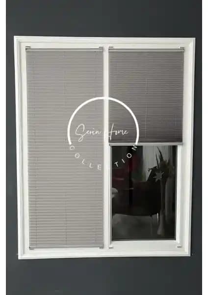 Serin Home Collection Koyu Gri Katlanabilir Plise Perde: Modern ve Dayanıklı Tasarım