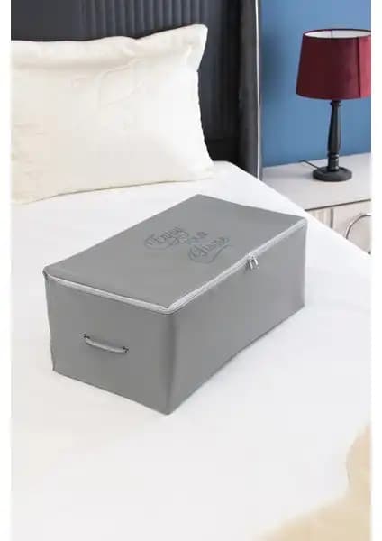 Serstil Küçük Boy Baskı Detaylı Antrasit Hurç: Fonksiyonel ve Estetik Saklama Çözümü