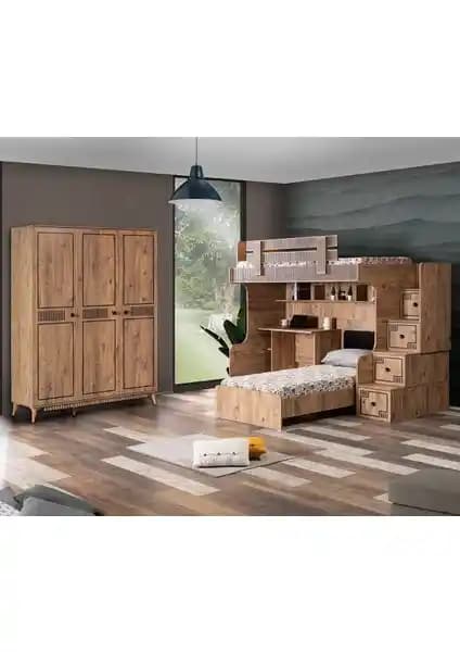 Setay Natural Ranza Karyola ve Çalışma Masası Takımı Modern ve Fonksiyonel Tasarım