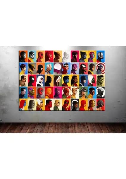 Sibiro Marvel Karakterleri OZL32 Çocuklar ve Koleksiyonerler İçin Yüksek Kaliteli Duvar Sanatı