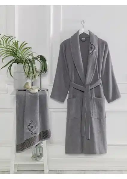 Şilay Home Havlulu Bornoz 2'li Set: Konfor ve Estetiği Bir Arada Sunar