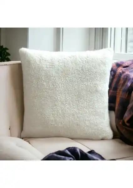 Sk Home Çift Taraflı Peluş Kırlent Kılıfı Sıcaklık ve Şıklık Katıyor
