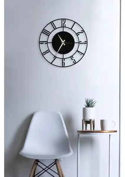 Soft Art Home Siyah Latin Metal Duvar Saati ile Mekanlarınıza Modern Şıklık Katın
