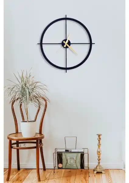 Soft Art Home Siyah Minimal Metal Duvar Saati: Modern ve Şık Tasarım Çözümü (75-90 karakter)