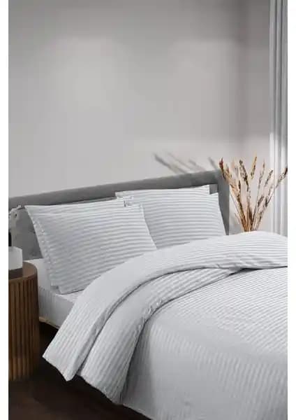 Soft Colours Otel Serisi Saten Nevresim Seti - Şık ve Konforlu Yatak Dekorasyonu