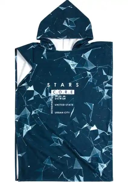 Surf Stars Hamur Sörf Yazlık Panço Kapşonlu Plaj Havlusu Şıklık ve Konfor Sunar