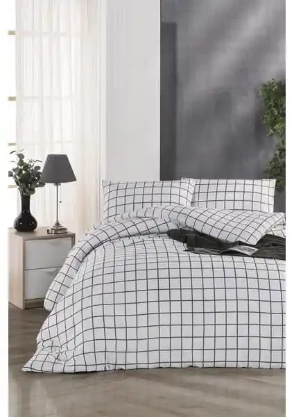 Tabu Home Classy Kareli Çift Kişilik Nevresim Takımı Modern Tasarım ve Dayanıklılık