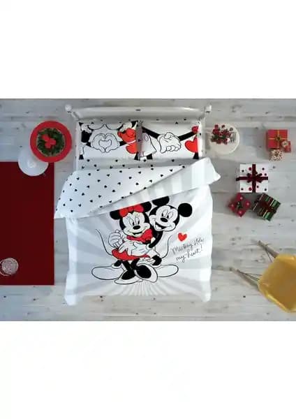 Taç Disney Minnie Mickey Love Day Çift Kişilik Nevresim Takımı: Renkli ve Konforlu Yatak Seti
