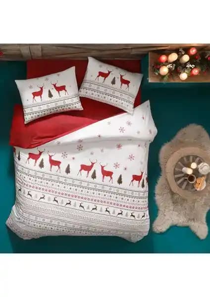 Taç Glow Ranforce Yılbaşı Özel Çift Kişilik Nevresim Takımı Şık ve Rahat Kullanım İçin