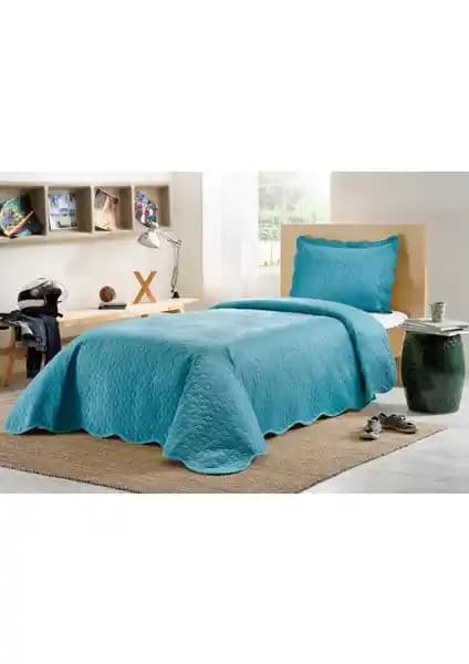 Taç Happy Days Turkuaz Tek Kişilik Yatak Örtüsü Seti Şık ve Dayanıklı Tasarım