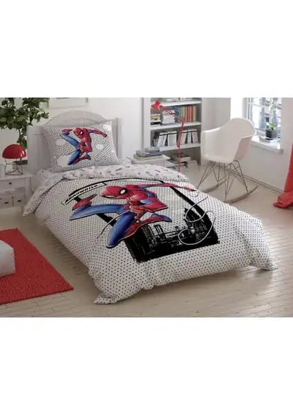 Taç Spider-Man Cloudy Lisanslı Çocuk ve Gençler İçin Nevresim Takımı