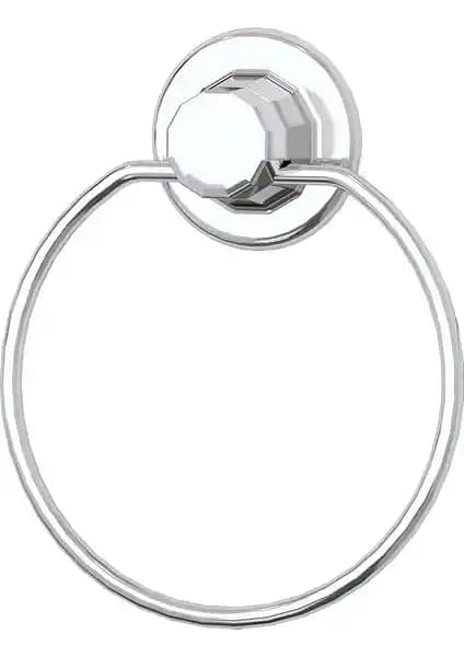 Tekno-tel Vakumlu Yuvarlak Havluluk Krom ile Modern ve Kolay Montajlı Banyo Aksesuarı