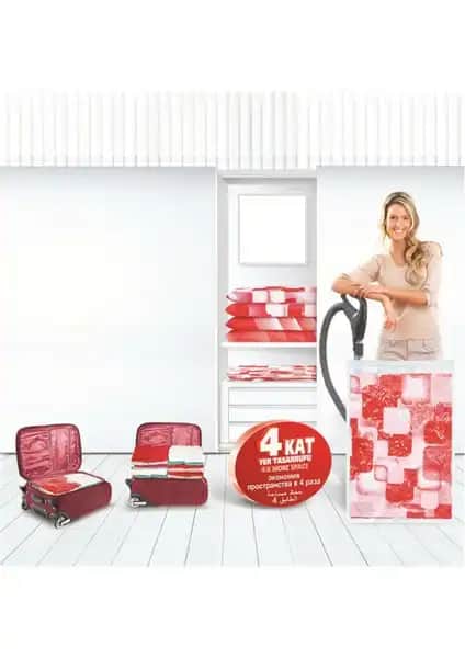Tekreyonda Vakumlu Hurç Poşet XXL 80x100 ile Geniş Eşyalarınızı Pratik Şekilde Sıkıştırın