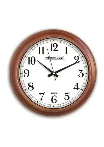 Time Gold Ahşap Görünüm Duvar Saati: Modern ve Şık Tasarım ile Ev ve Ofis Dekorasyonunu Tamamlar
