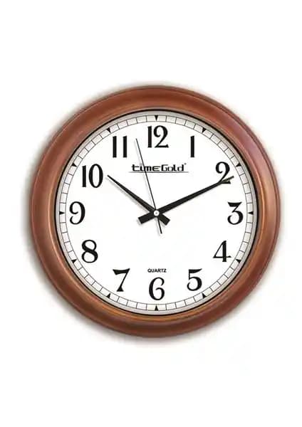 Time Gold Ahşap Görünüm Duvar Saati: Modern ve Şık Tasarım ile Ev ve Ofis Dekorasyonunu Tamamlar