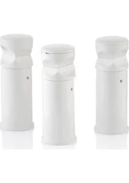 Toprak Havlupan Beyaz Renk 3'lü Montaj Seti: Dayanıklı ve Kolay Kurulum Çözümü