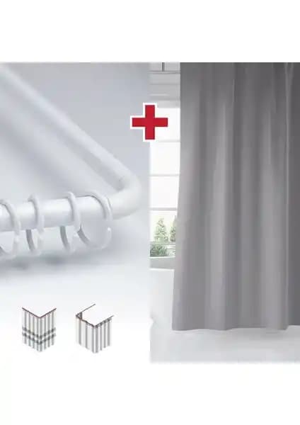 Tropik Home Gri Renk Banyo Perdesi Modern ve Dayanıklı Tasarım Özellikleri